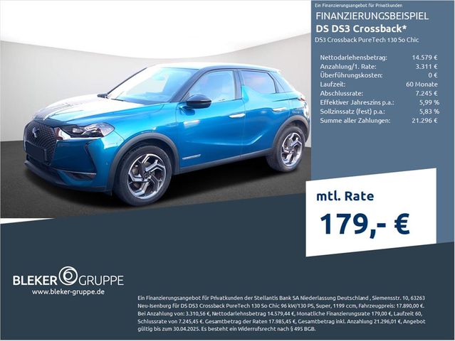 DS Automobiles DS3 Crossback PureTech 130 So Chic