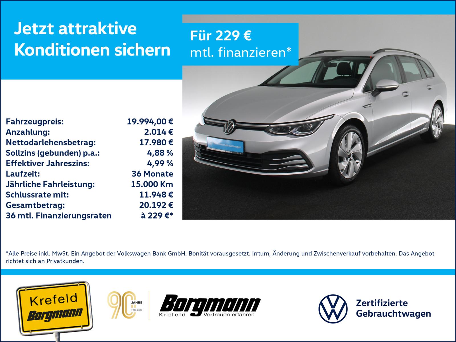 Volkswagen Golf VIII 2.0 TDI Style AHK LED ACC NAVI SHZ PDC