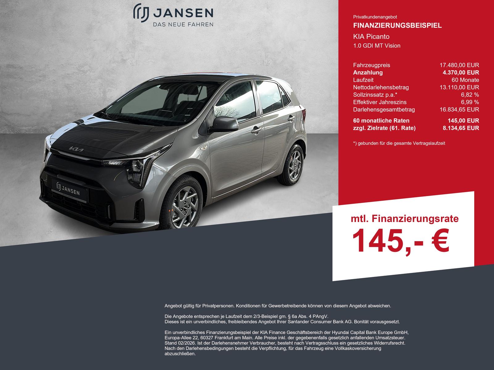 Kia Picanto 1.0 GDI MT Vision