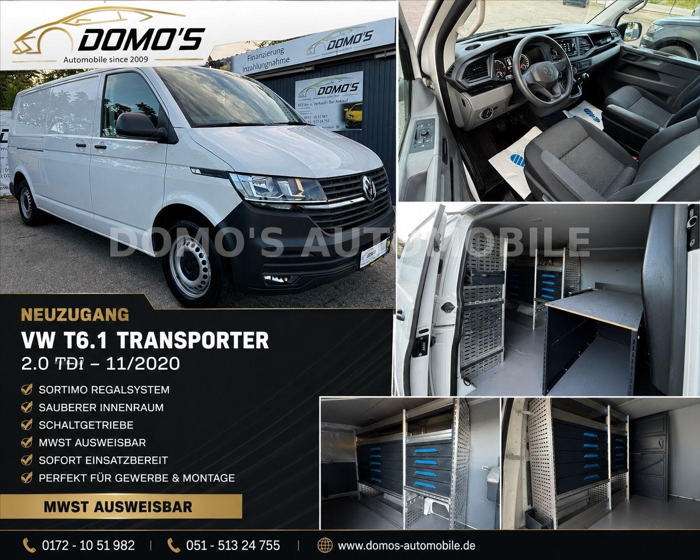 Volkswagen T6.1 Transporter Lang Sortimo Regalsystem Kamera