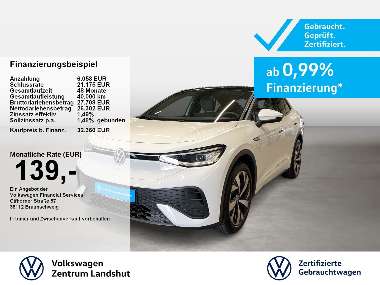 Volkswagen ID.5 Pro Automatik ACC MATRIX LM LED KlimaA AHK