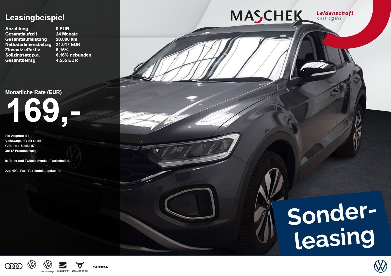 Volkswagen T-Roc Goal 1.0 TSI Sonderleasing! Navi ACC ACC L
