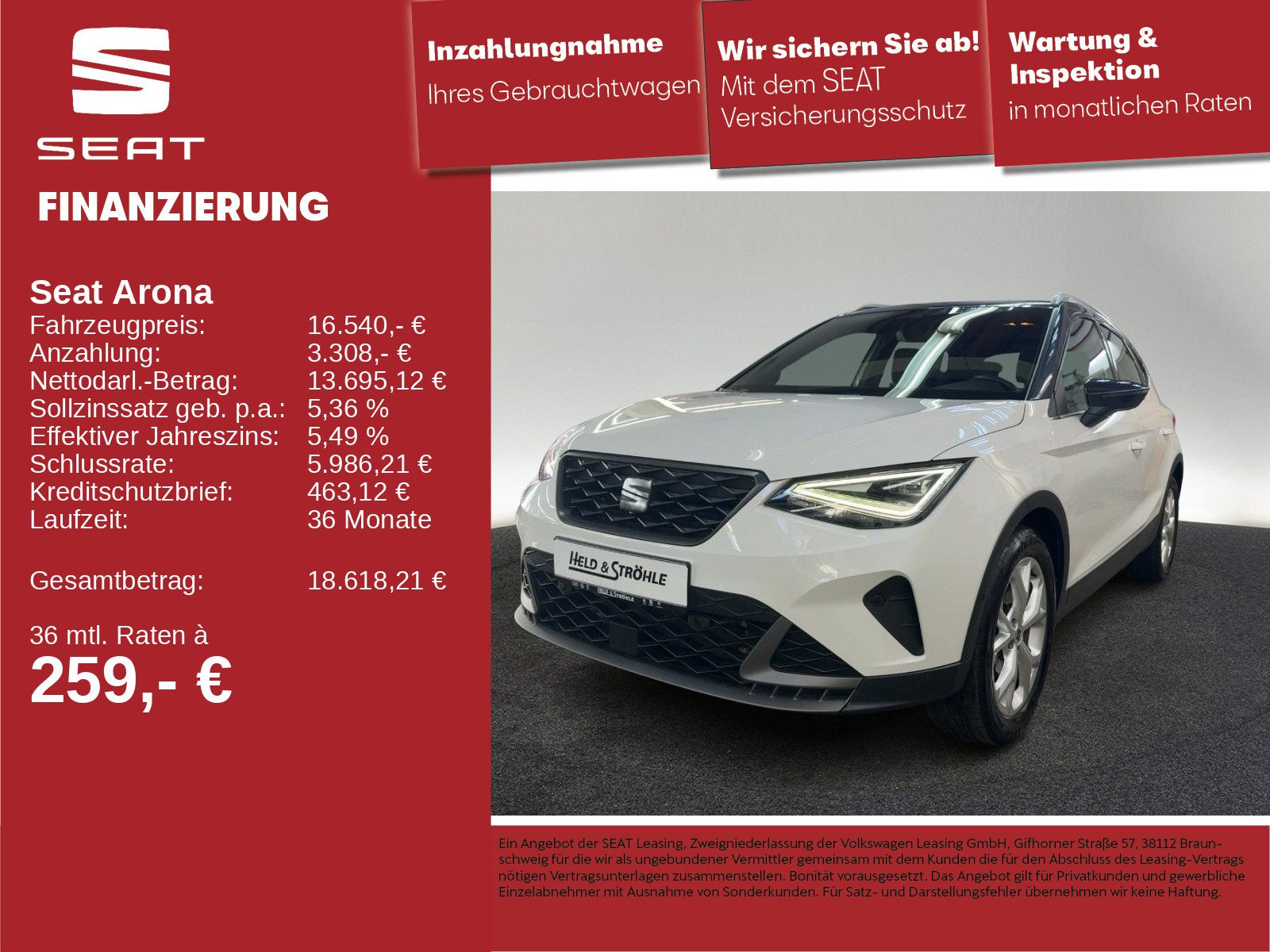 SEAT Arona FR 1.0 TSI AHK LED NAV KAM PARKLENK APP