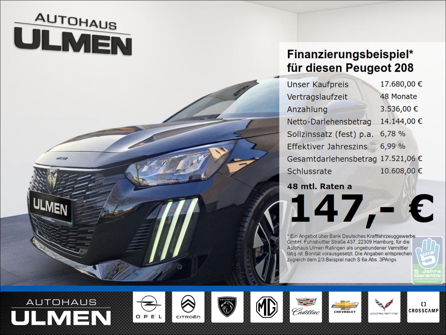 Peugeot 208 Allure 100 Klimaautom Fahrerprofil DAB Spurh