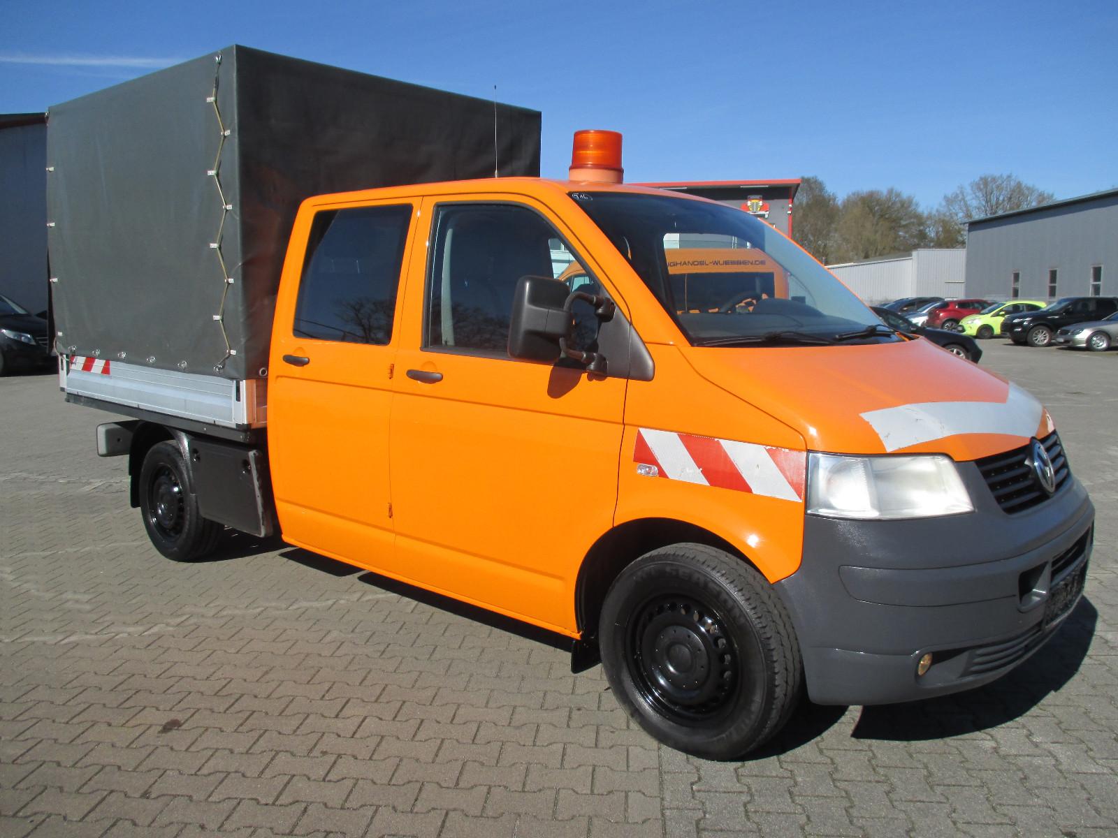 Volkswagen T5 DoKa Pritsche Plane 2,5TDI /HU neu /AHK(2,5t)