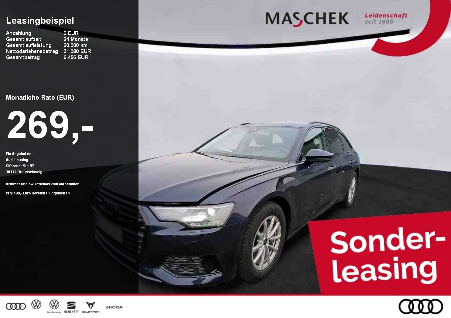 Audi A6 Avant 45 TFSI LED PDC Memory RearView Sitzh D