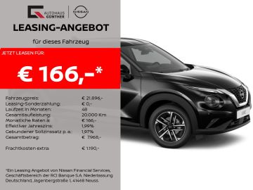 Nissan Leasingangebot: Nissan Juke N-CONNECTA 114PS 6MT Winter/Carplay/RFK