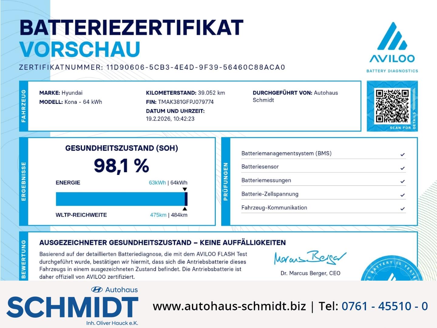 Hyundai KONA Trend Elektro 2WD Navi  LED ACC Apple CarPl