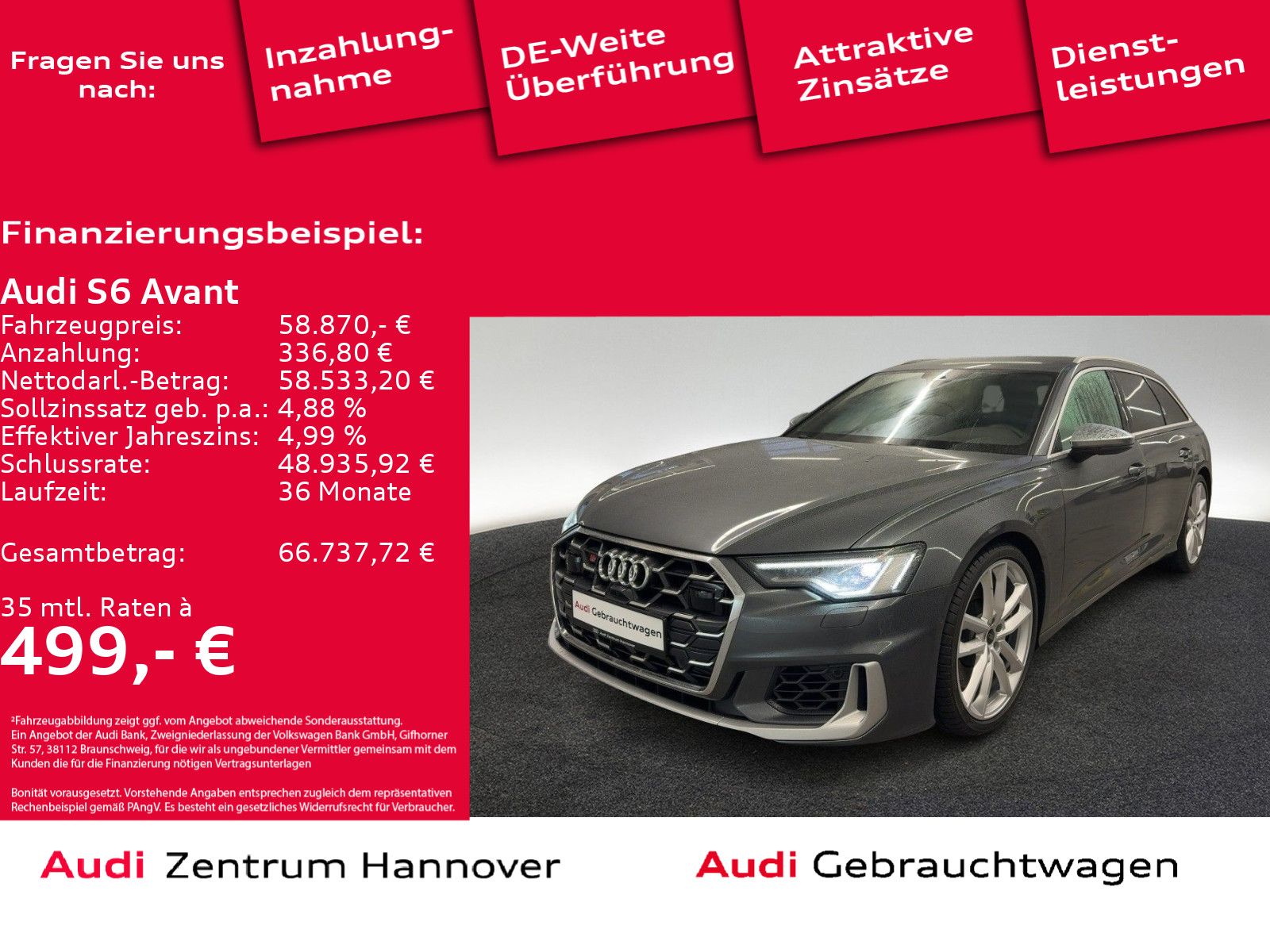 Audi S6 Avant 3.0 TDI quattro Matrix LED 21-Zoll Bang
