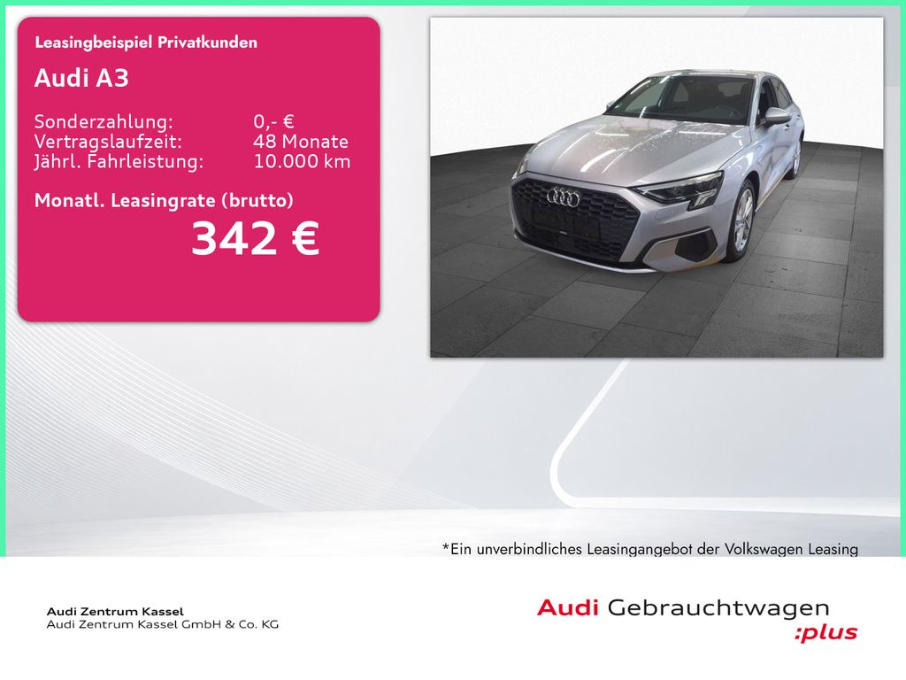 A3 SB 40 TFSIe S line LED PDC+ AHK Navi Carplay