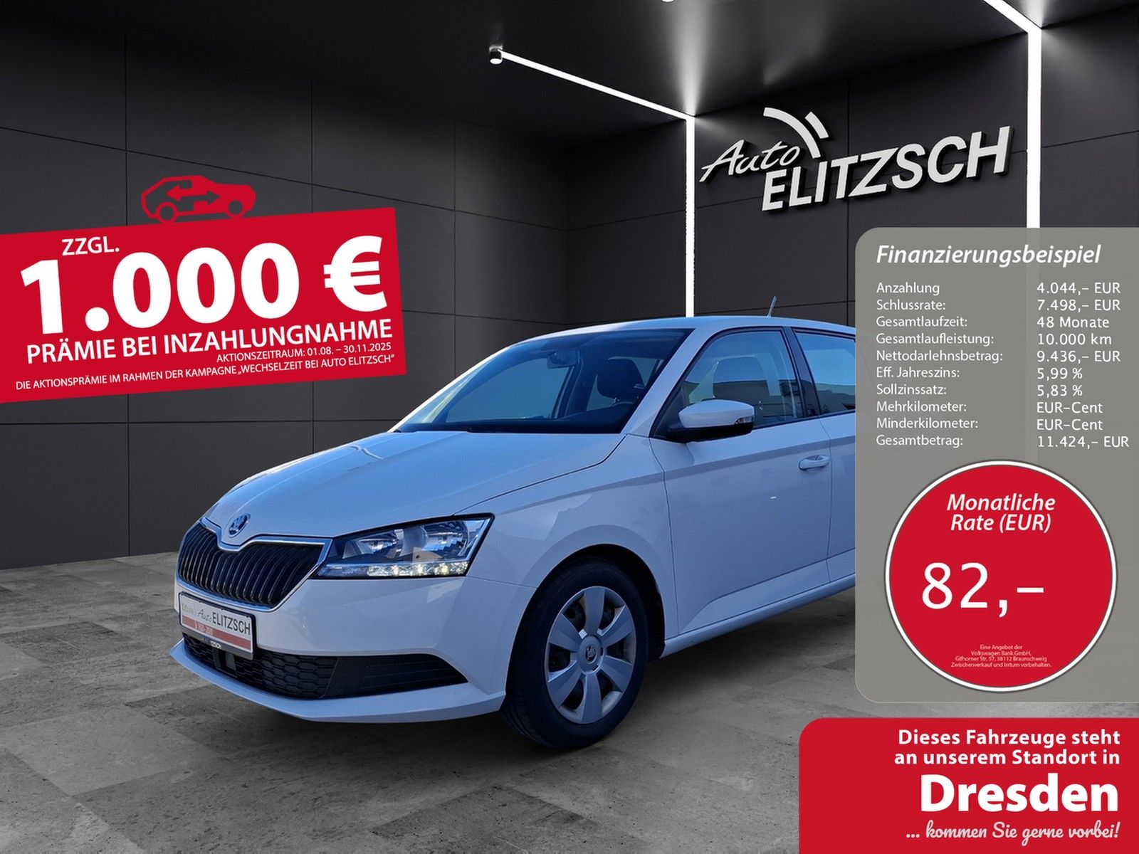 Fahrzeugabbildung SKODA Fabia 1.0 TSI TSI Ambition NAVI SHZ APP GRA