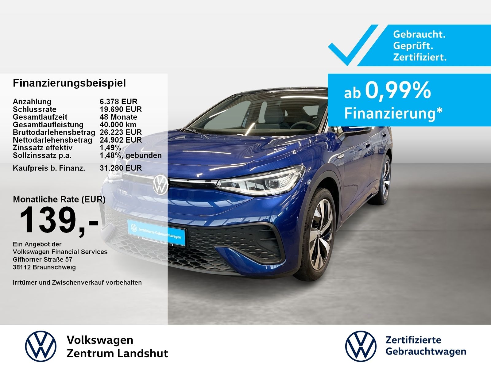 Volkswagen ID.5 Pro Automatik ACC MATRIX LED KlimaA Navi