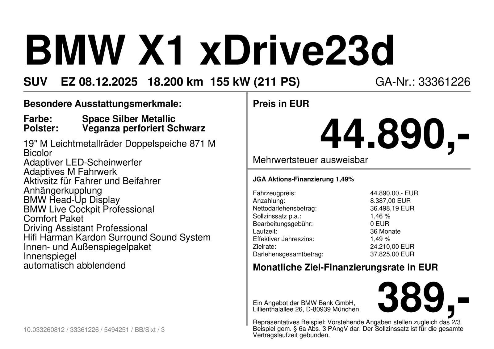 BMW X1 xDrive23d M Sportpaket AHK ab 1,49% foto 4