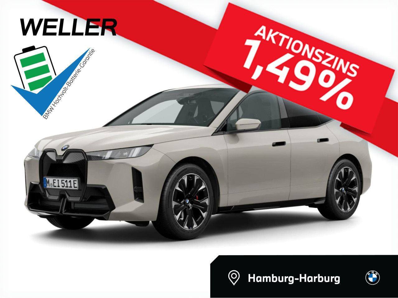 BMW iX xDr 45 M SPORT PRO DrPro,AHK,Lea.o.Anz.698,-