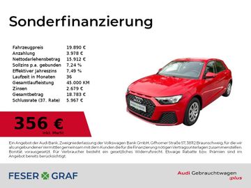 Audi Leasing Angebot: Audi A1 Sportback 25 TFSI 70(95) kW(PS) Schaltgetrieb