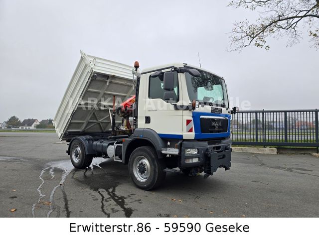 MAN TGM 13.250, 4x4 BL, Dreiseitenkipper mit Kran