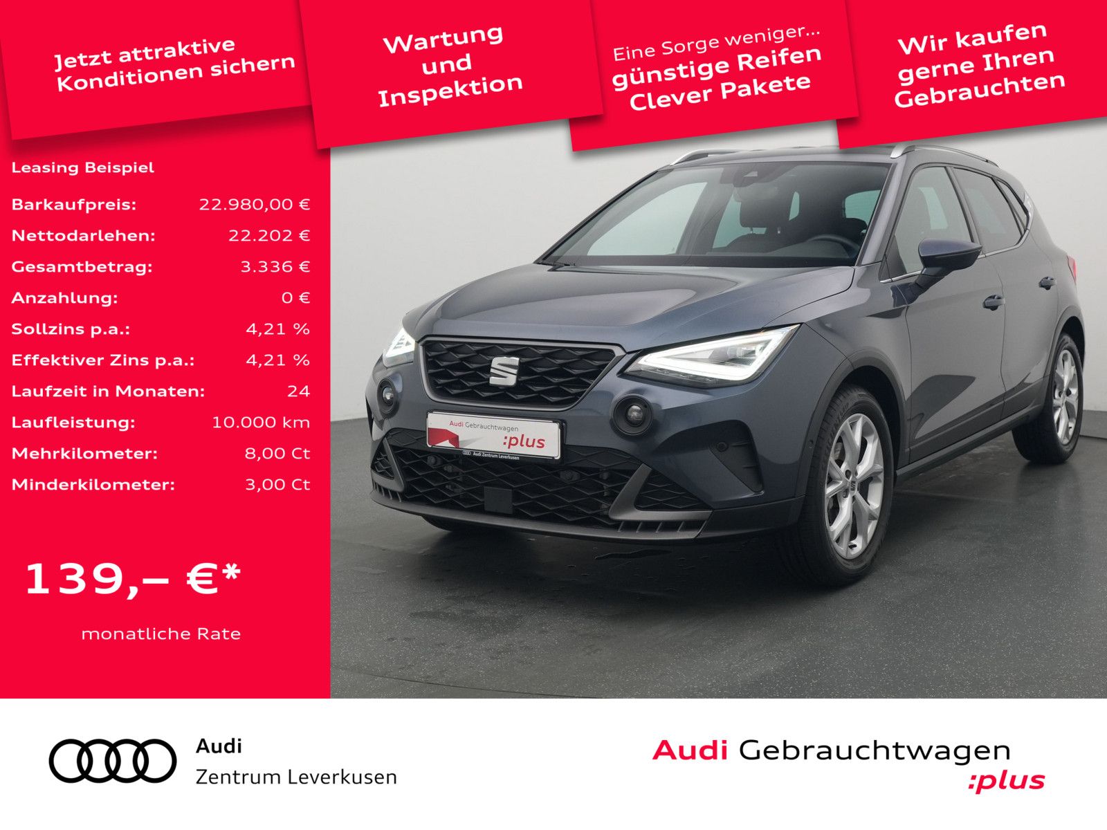 Seat Arona TSI FR APP CONNECT KAMERA LED PDC ACC