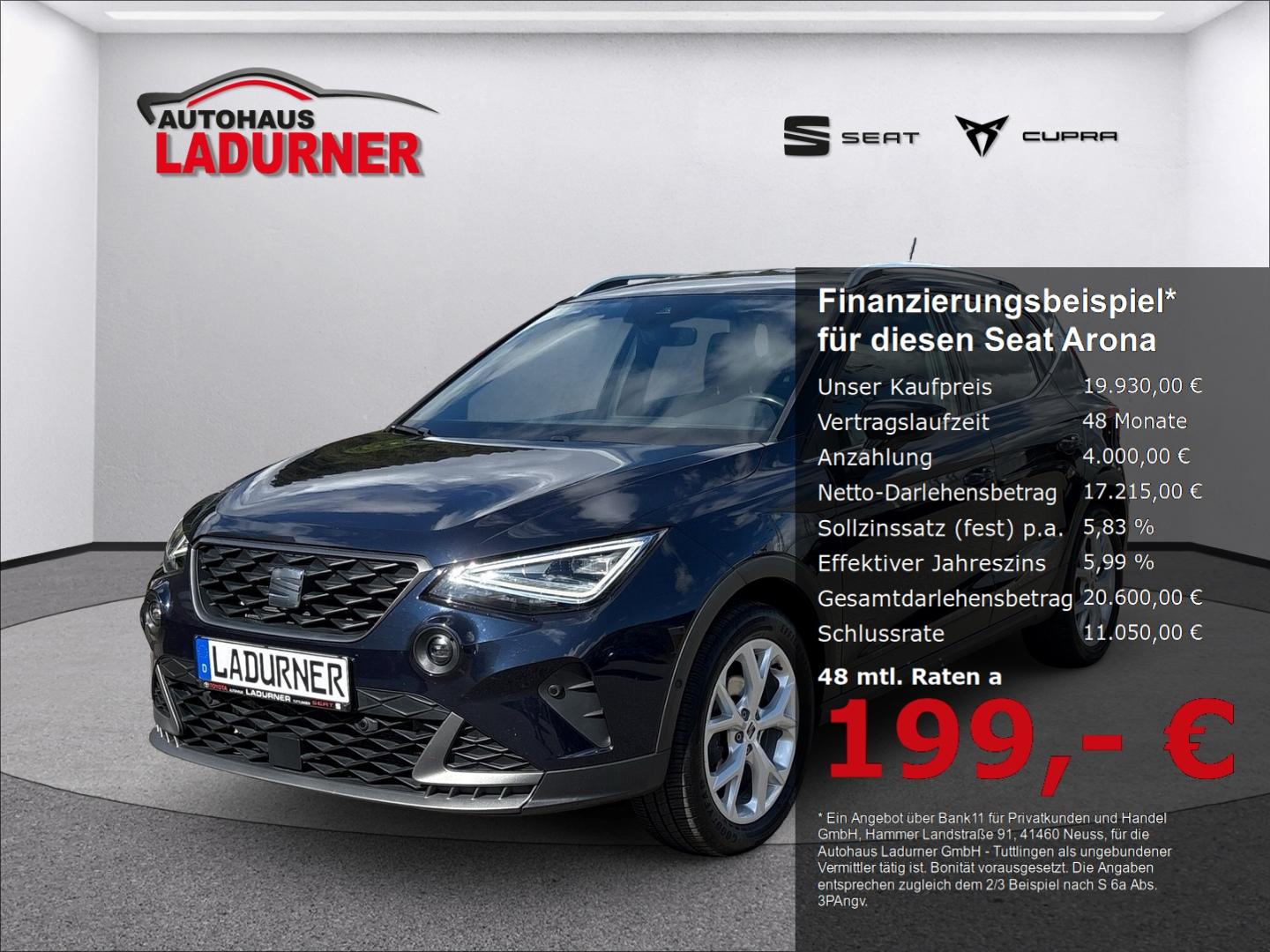 Seat Arona FR 1.0l TSI DSG*AHK+Navi+FullLink+XL Assis