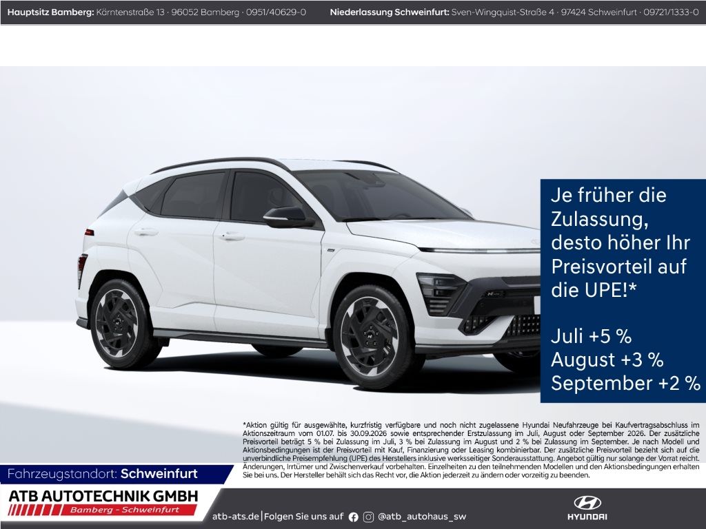 Hyundai KONA Elektro N-Line 65kWh 204PS Navi LED ACC App