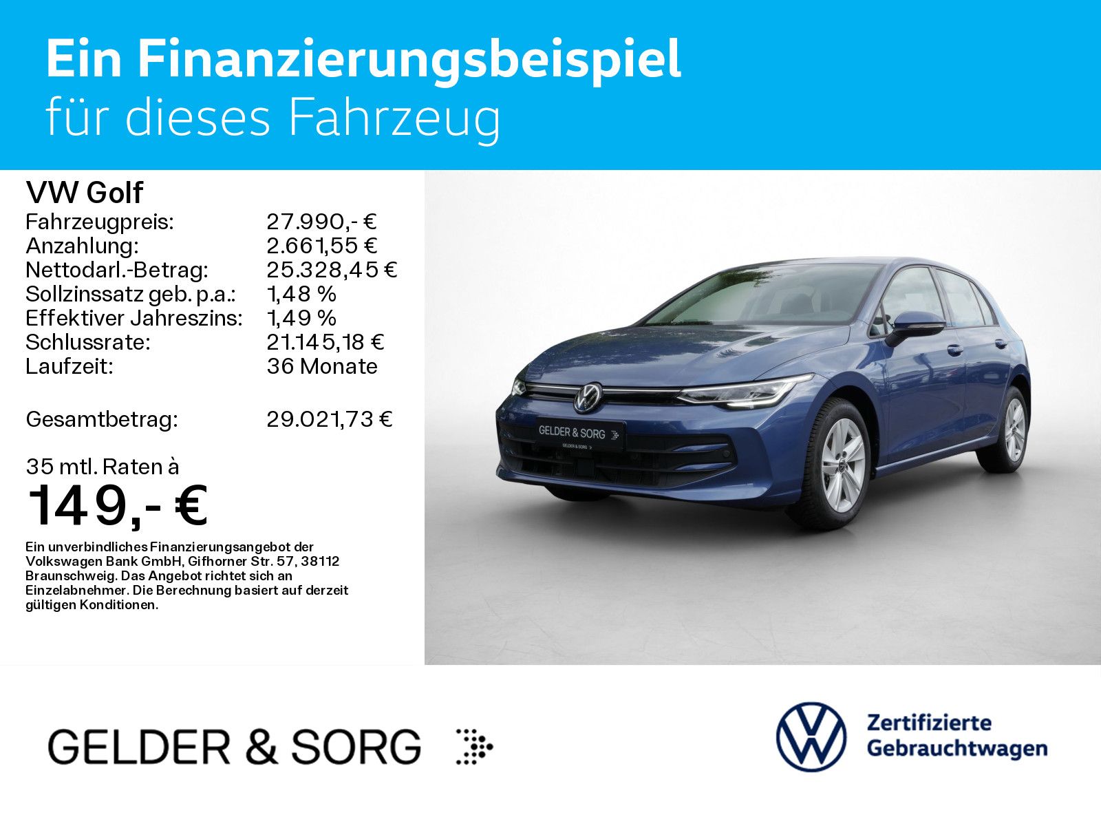 Volkswagen Golf 1.5 eTSI Life RFK LED AHK ACC HuD DAB foto 2