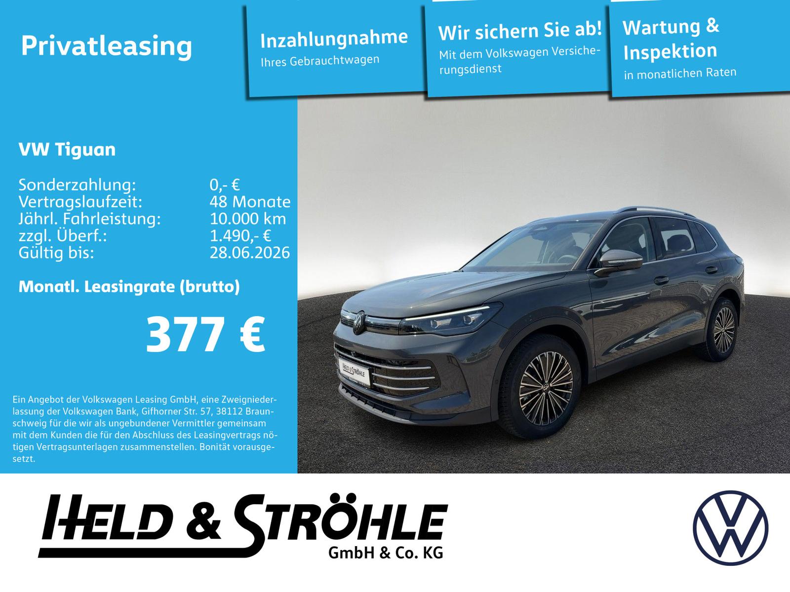 Volkswagen Tiguan Elegance DSG AHK RFK NAVI Ganzjahresreife