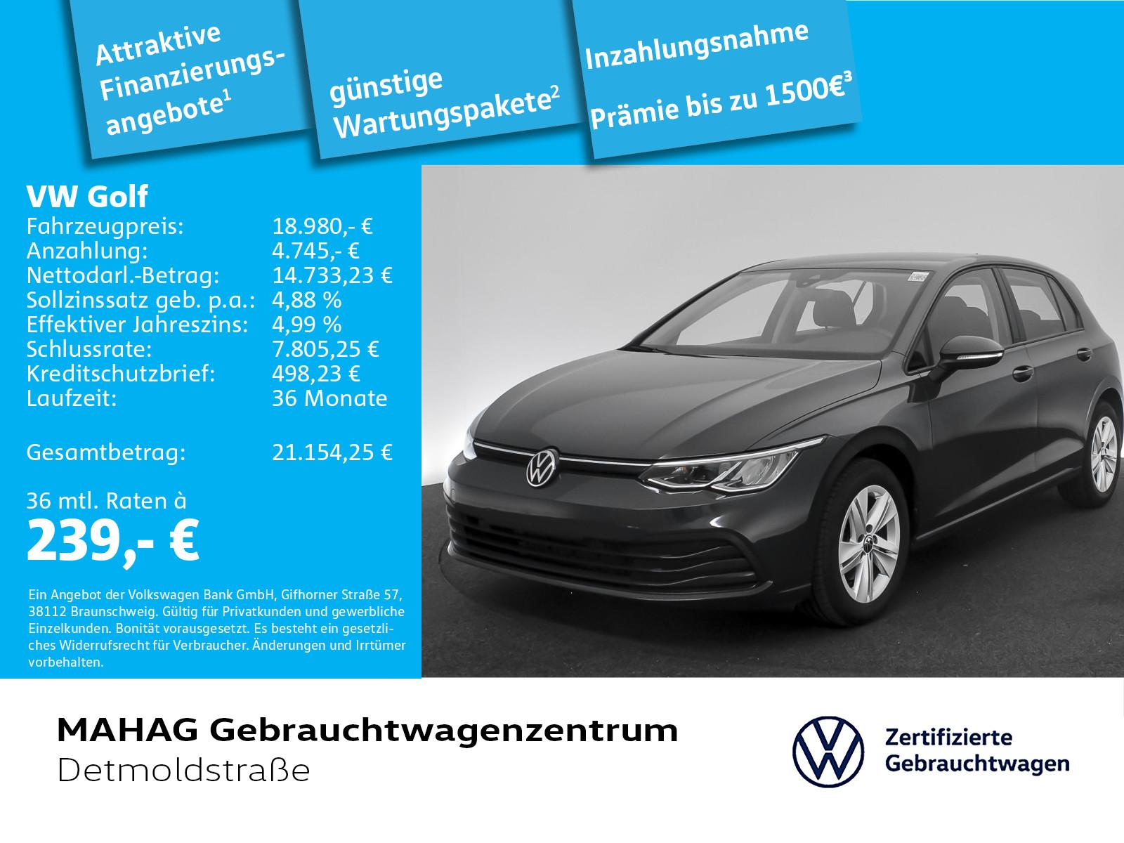 Volkswagen Golf VIII Life 1.5 TSI LED Navi ParkPilot App 6-