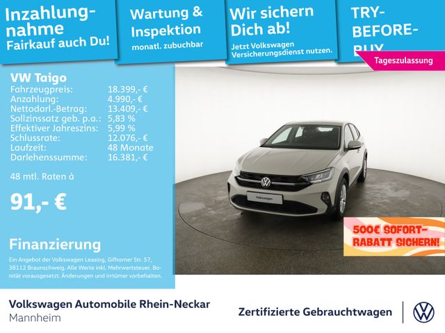 Volkswagen Taigo 1.0 TSI PDC App-Connect Lane-Assist Front-