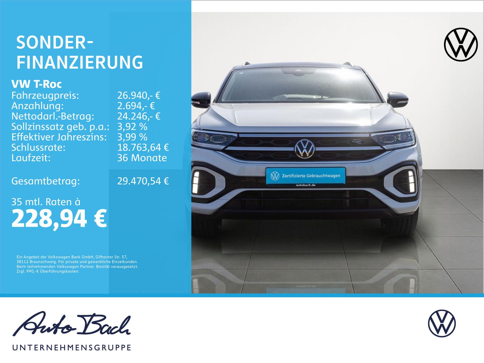 Volkswagen T-Roc 2.0 TSI DSG 4Motion R-Line, AHK, Navi, LED, миниатюра 2