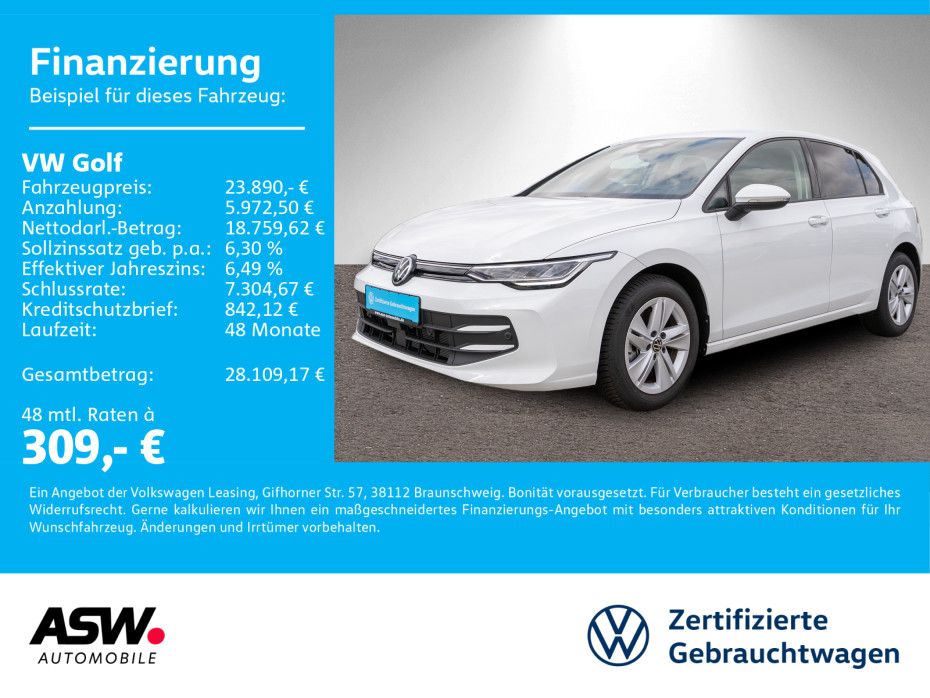Volkswagen Golf Life 1.5 TSI LED Navi RFK SHZ HUD Stdhzg