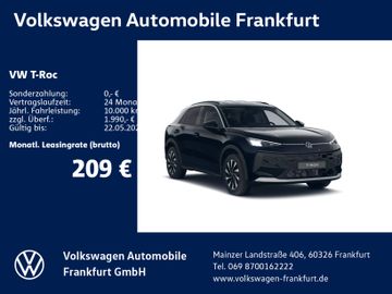 Volkswagen Leasingangebot: Volkswagen T-Roc Life 1.5 l eTSI OPF 85 kW (116 PS) 7-Gang-