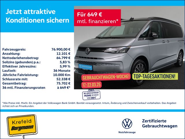 Volkswagen T7 California 2.0 TDI Coast AHK LED ACC NAVI KAM