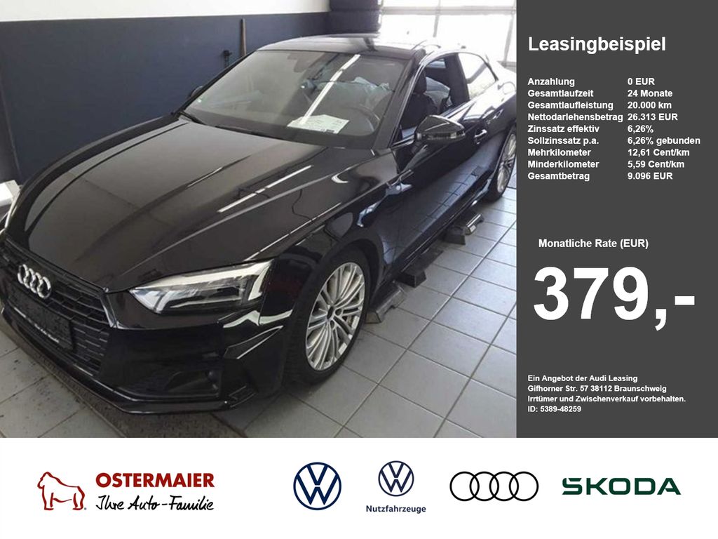 Abbildung Leasingangebot Audi A5 Coupé Advanced 40TDI 204PS QUATTRO PANO.KAMER