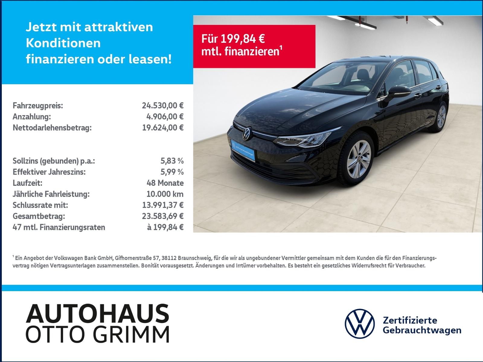 Volkswagen Golf VIII 2.0 TDI Life DSG LED AHK Navi