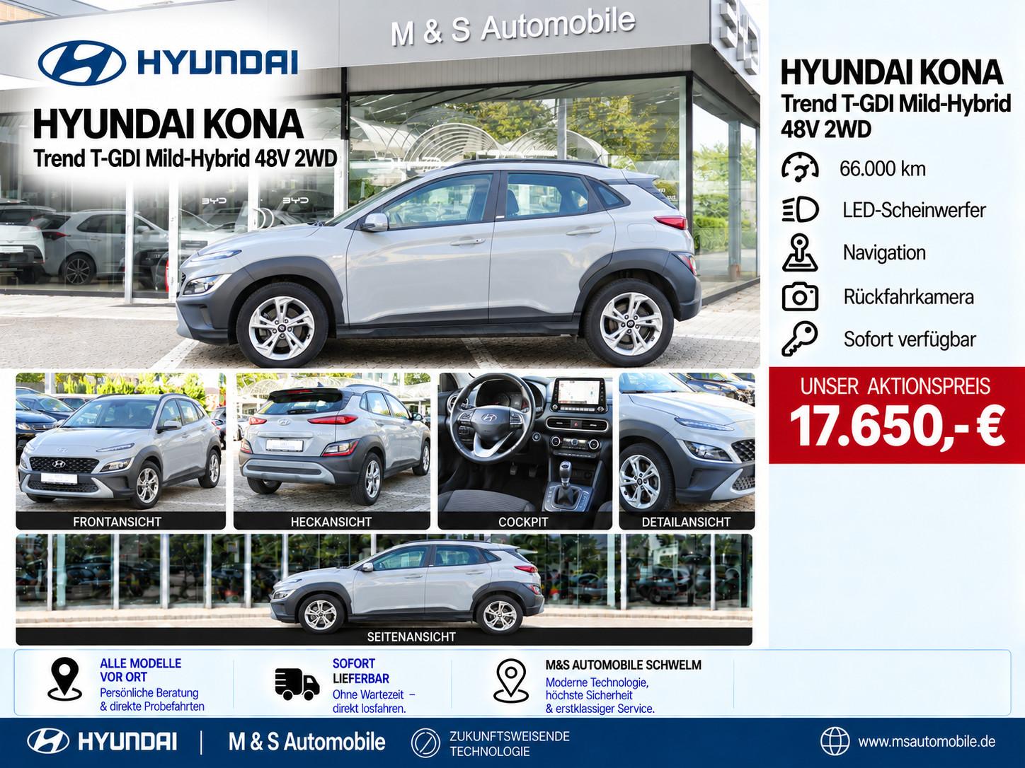 Hyundai Kona Trend T-GDI Mild-Hybrid 48V 2WD °1.Hand°