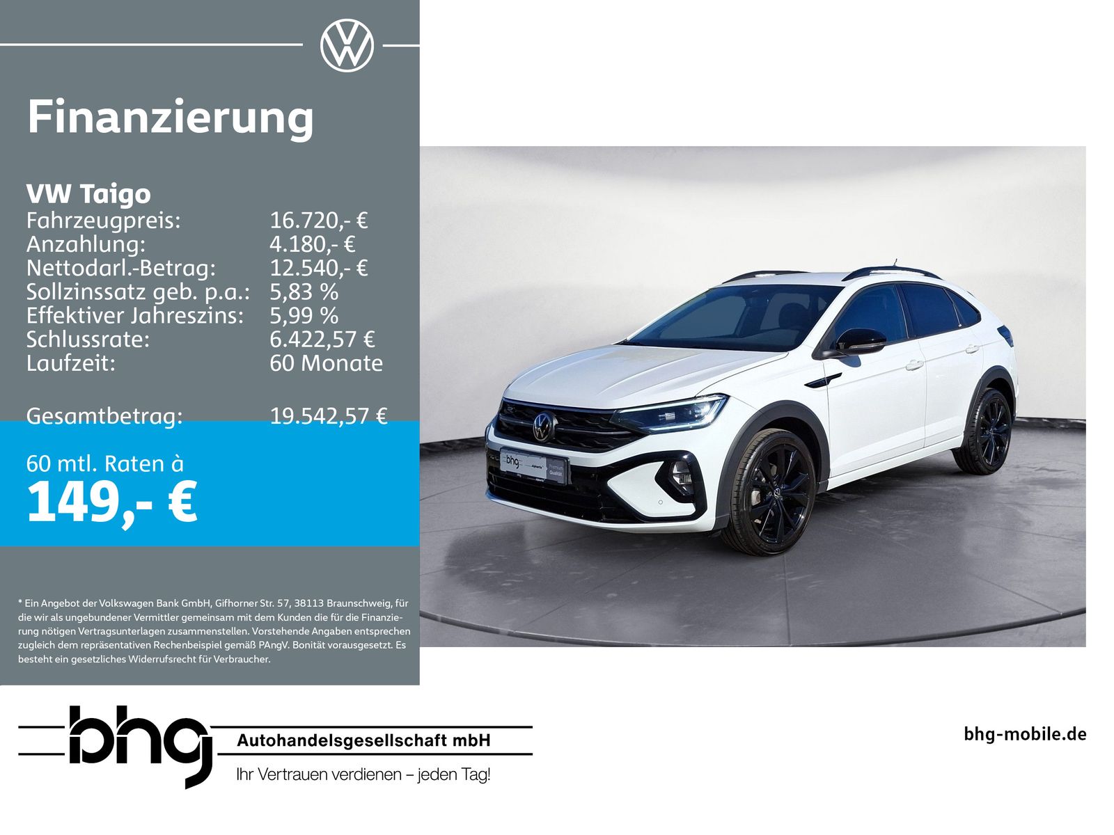 Volkswagen Taigo 1.0 TSI R-Line BlackStyle MatrixLED Navi c
