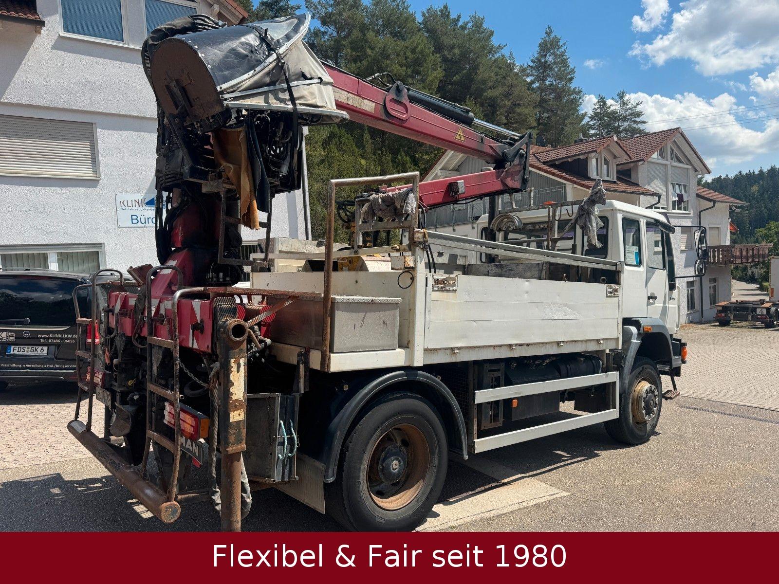 MAN 18.225 4x4,Penz Kran9.79+Greifer,T03-2027,231tkm