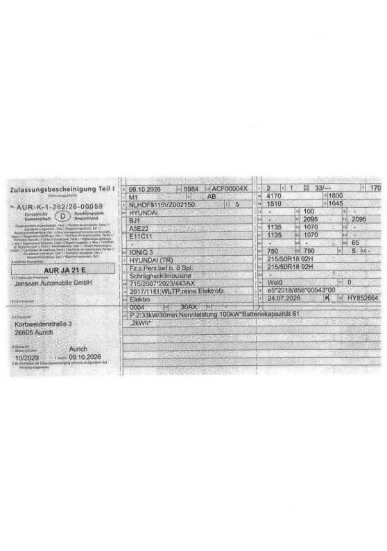 Fahrzeugabbildung Hyundai IONIQ 3 (MY27) 61 kWh (135 PS) N Line