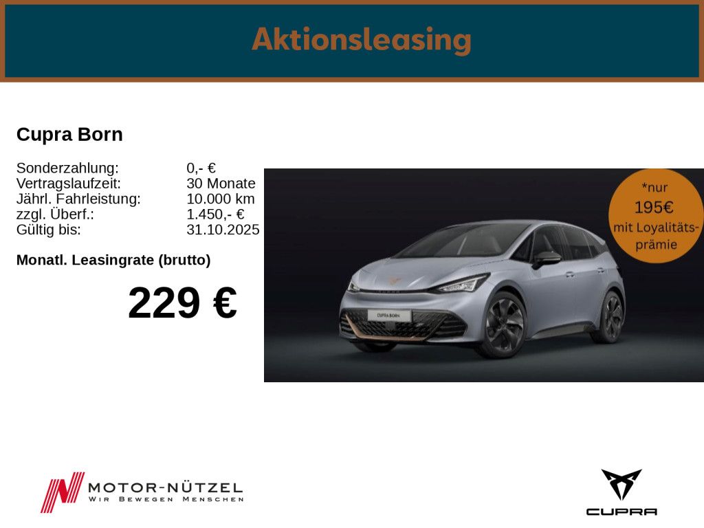 Cupra Born BESTELLAKTION exklusiv bis 31.10.