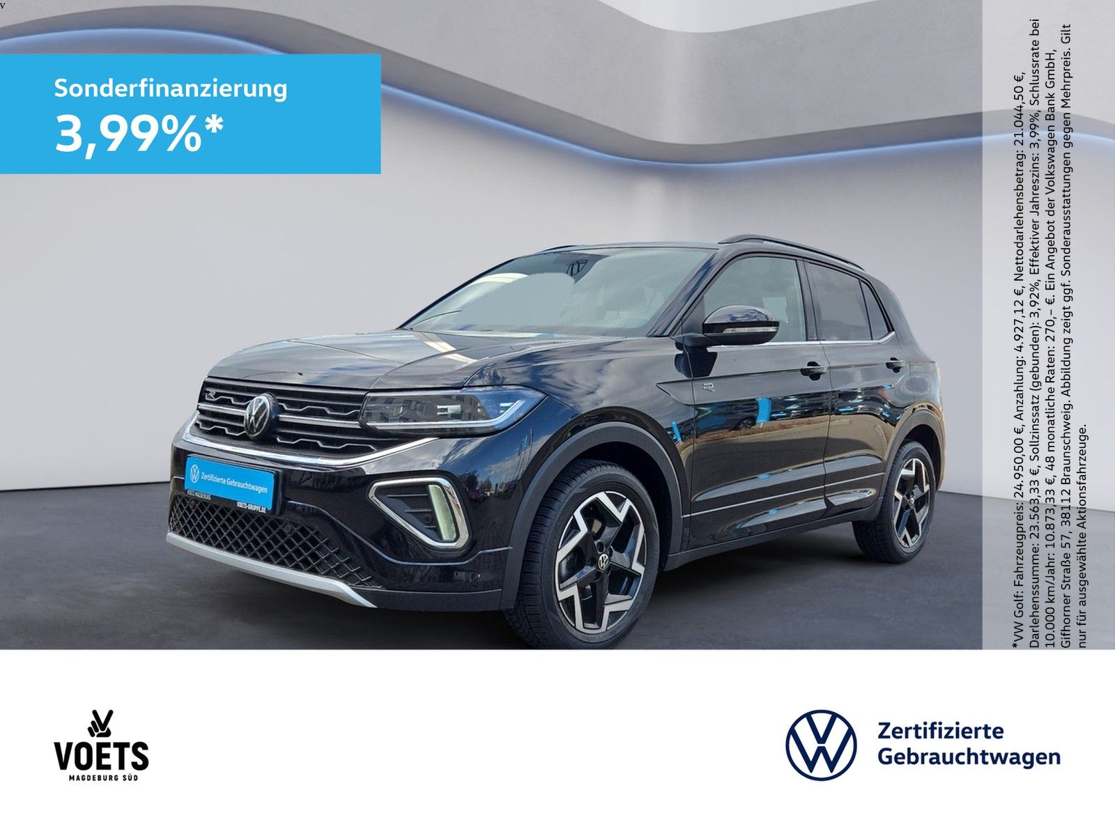 Volkswagen T-CROSS R-LINE 1.5 TSI DSG IQ-LIGHT+NAVI+AHK+ACC