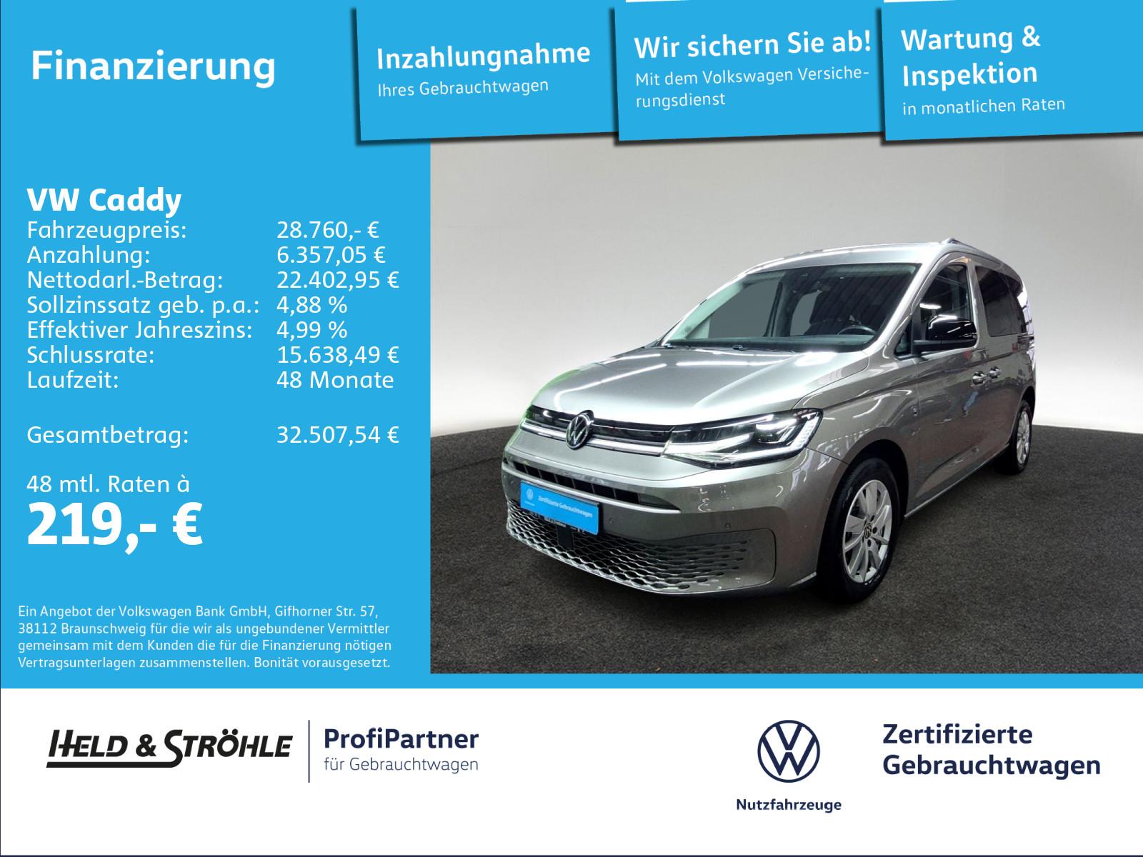 Volkswagen Caddy Life 1.5 TSI AHK LED NAV STANDHZG PDC SHZ