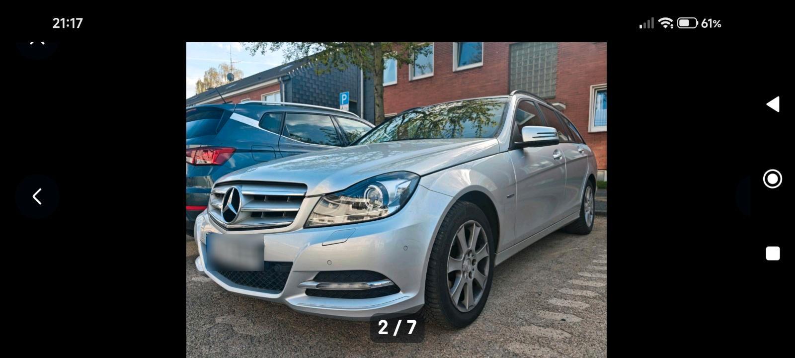 Mercedes-Benz C200 2012 — rear view