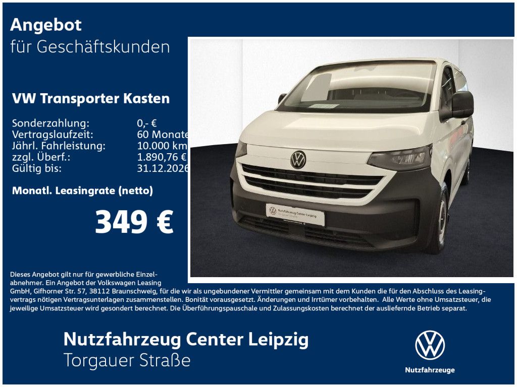 Volkswagen Transporter Kasten 110 kW 4M Preisvorteil 9369€