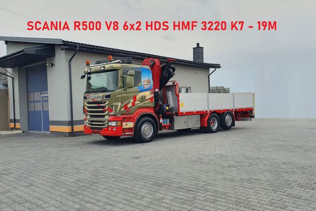 Scania R500 V8 6x2 HDS HMF 3220K7-19m-1040kg / Retarde