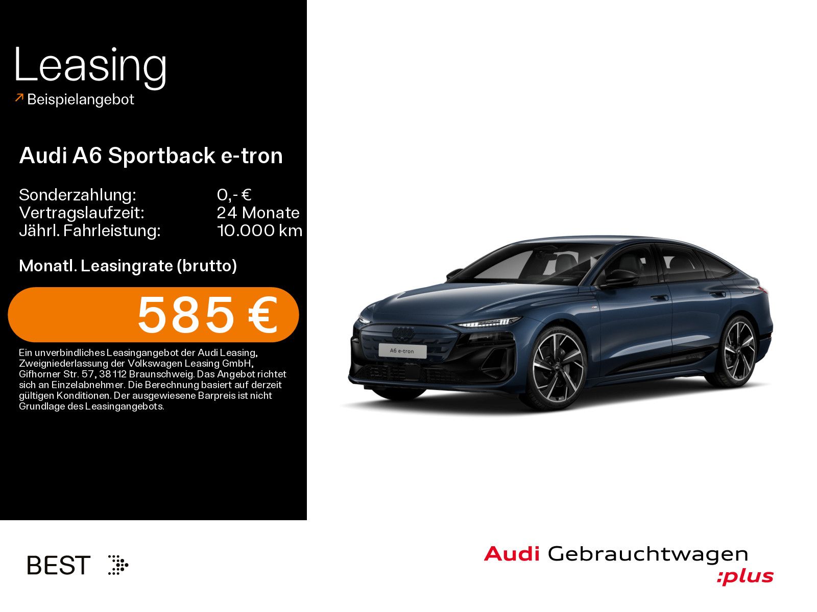 Audi A6 Sportback e-tron performance S-LINE*0,25%*MAT