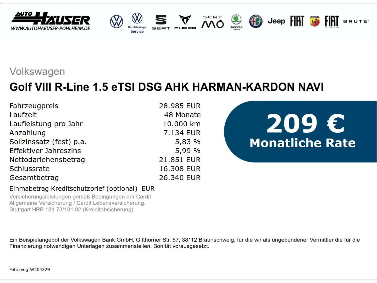 Volkswagen Golf VIII R-Line 1.5 eTSI DSG AHK HARMAN-KARDON  imagem 2