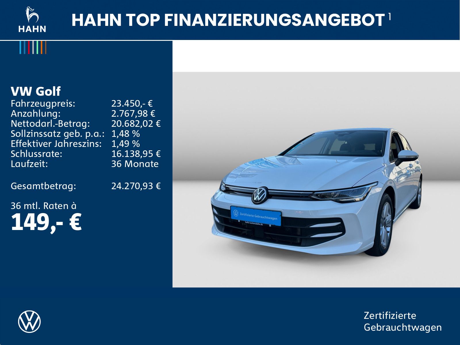Volkswagen Golf VIII 1.5TSI Life LED Nav Standh HUD Cam ACC foto 2