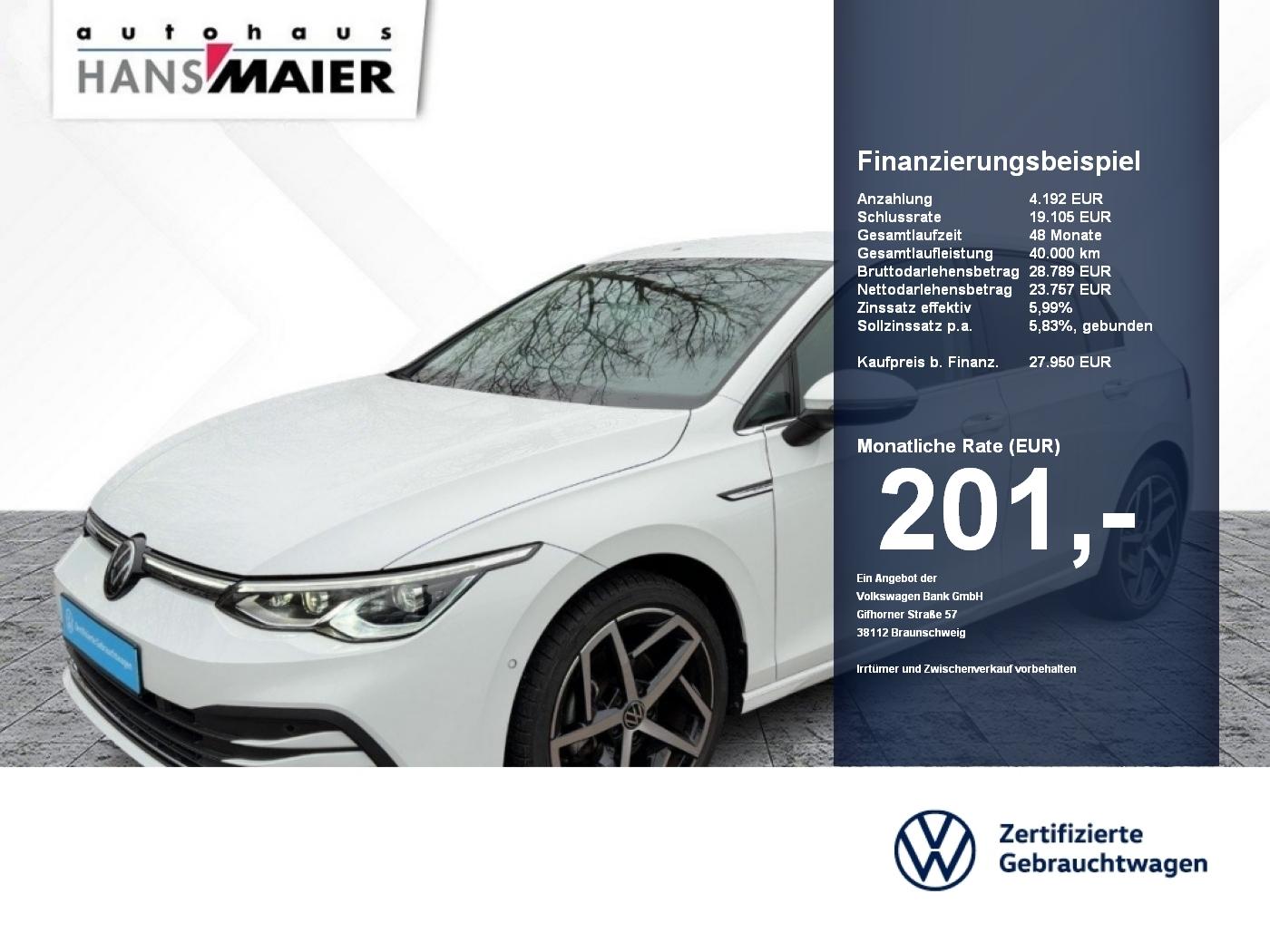 Volkswagen Golf Style eTSI DSG AHK Navi ACC HuD Matrix Kam