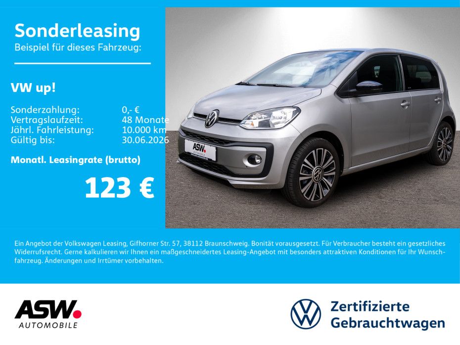 Volkswagen up! Active 1.0 MPI Klimaauto SHZ PDC RFK GRA ALU