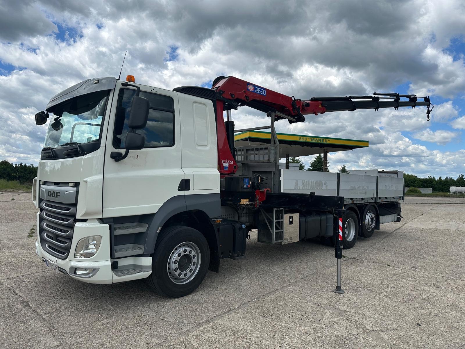 DAF CF 430 6x2. Low km 173.000 HMF 2620 K5  RETARDER