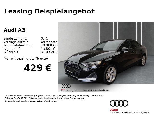 Vorschaubild: AUDI A3 Lim. 35 TFSI Adv. S tronic *ACC*PARKASSIST+* (Fahrzeug-Nr. ABAX49)
